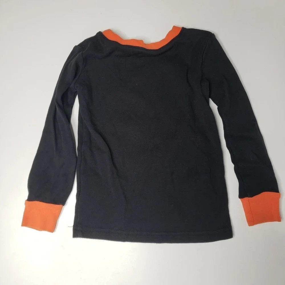Gymboree Gymmies Pumpkin‎ Dino Pajama Set Toddler 4 Black Orange Halloween
